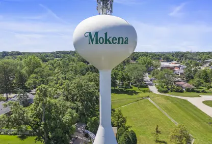 Water tower downtown Mokena